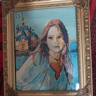 دو عدد تابلو ( کوبلن و گلدوزی )