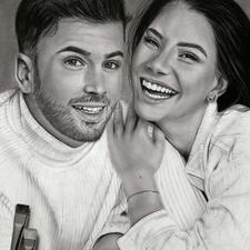 هدیه خاص ولنتاین - طراحی چهره - سیاه‌قلم