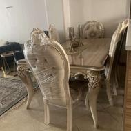 مبل و نهار خوری شش نفره استیل چوب راش