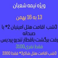 تور مشهد لحظه آخری ویژه نیمه شعبان فقط3100