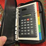کیف چرم با ماشین حساب ( نو)