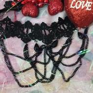 فروش یک عدد گردنبند گیپور زنانه یا دخترانه مشکی