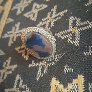 انگشتر سنگ شجر و رکاب کهنه قدمتی