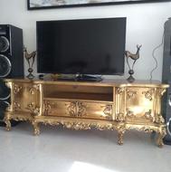 میز تلویزیون چوبی ورق شده