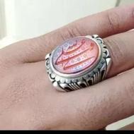 انگشتر نقره عقیق خطی شیخ اجمد پایه زنجان