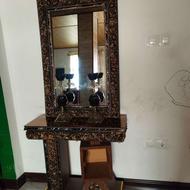 آینه کنسول به همراه دو عدد شمعدان