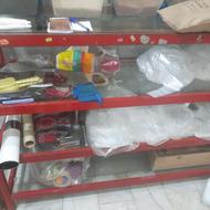 میز ویترینی شیشه ای 2متری چند طبقه وقفسه فلزی فروشگاهی