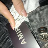 شلوار لی مشکی طرح دار