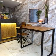 میز و صندلی کافی شاپی/میز کانتر/ میزناهارخوری چوب و فلز