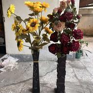 گل مصنوعی با گلدان