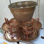 مقداری ظرف و وسایل مسی وبرنزی قدیمی