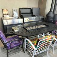 میز اتش دان گازی و هیزمی