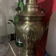 2 عدد سماور شجره دار مسی روس زیر قیمت فوری نقد و چک