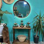 آینه دایره و قدی تماما چوب