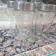 4عدد شیشه جای حبوبات 2بطری آب