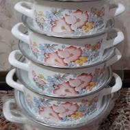 سرویس قابلمه لعابی ترکیه ای، 5 تیکه،کاملا نو