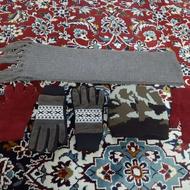 شال دستکش کلاه مردانه نو تمیز