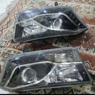 یک جفت چراغ جلو و عقب دنا معمولی فابریک و کاملا سالم و نو