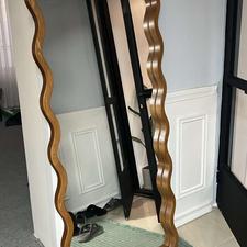 آینه قدی چوبی موج دار