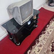 میز تلویزیون شیشه ای صحیح و سالم