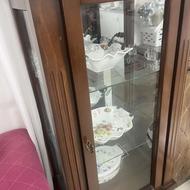 مینی بوفه چوبی چراغدار