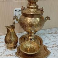 سماور برنز اصلا استفاده نشده و میوه خوری برنز