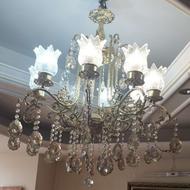 دو عدد لوستر برنز نو با روکش طلایی