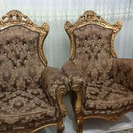 مبل استیل 9نفره چوبی با میز جلو و3عسلی