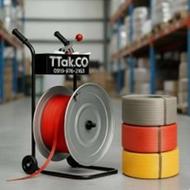 دستگاه رول باز کن تسمه چرخ دار تسمه پپ و پت