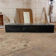 میز تلوزیون هایگلاس سوپر مات طوسی