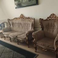 مبل سلطنتی 9نفره ناهار خوری 6نفره ای میز آینه