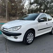 پژو 206 سفید مدل 89 3تیکه اصلی بی رنگ