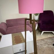 آباژور پایه بلند چوبی