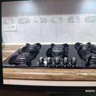 گاز صفحه ای مشکی شیشه ای