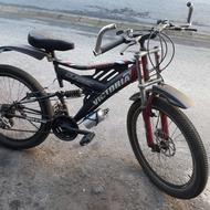 دوچرخه سایز 24دنده ای کمک دار تازه سرویس ترمز دیسکی