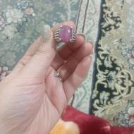انگشتر نقره 6 قیرات سنگ برمه