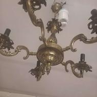 لوستر 5 شاخه برنز قدیمی