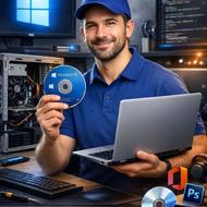 نصب تخصصی ویندوز و نرم‌افزار (در محل شما)