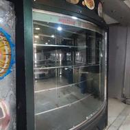 یخچال ایستاده شیشه خم فروشگاهی