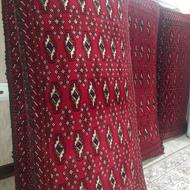 پشتی ترکمن دستباف قرمز برای خانه، باغ، سفره‌خانه