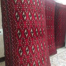 پشتی ترکمن دستباف قرمز برای خانه، باغ، سفره‌خانه