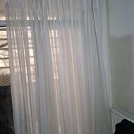 پرده سفید حریر نو