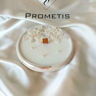 شمع دکوراتیو گل برجسته – دست‌ساز و خاص ️