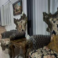 مبلمان 9 نفره سلطنتی چوب راش شیک