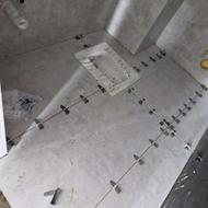 کاشیکاری کف بدنه چسبی سیمانی بین کابینت وغیره