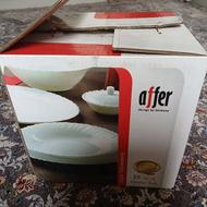 سرویس غذاخوری25پارچه اوپال گرد.برندآفر رنگ صورتی