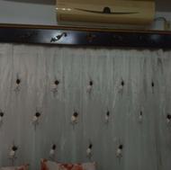 پرده حال پذیرایی با گل برجسته