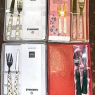 کاردو چنگال پذیرایی دسته سرامیکی و استیل