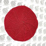 کلاه فرانسوی بچگانه شادبافت رنگ زرشکی