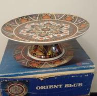 شیرینی خوری بشقاب پایه دارMIZUKO ORIENT BLUE